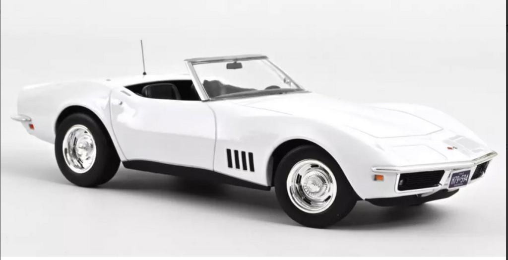 Chevrolet Corvette CABRIO 1969 Wit 1/18 NOREV ref. 189038, Hobby en Vrije tijd, Modelauto's | 1:18, Nieuw, Auto, Norev, Verzenden