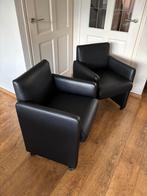 2 leren fauteuils verrijdbaar, Huis en Inrichting, Ophalen
