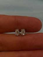 Smaragd geslepen diamanten oorbellen!, Ophalen of Verzenden, Nieuw