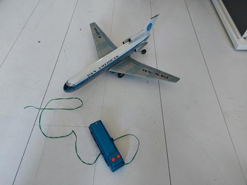 Vintage blikken Boeing 727 Pan Am - made in Japan DSK, Hobby en Vrije tijd, Modelbouw | Vliegtuigen en Helikopters, Gebruikt, Vliegtuig