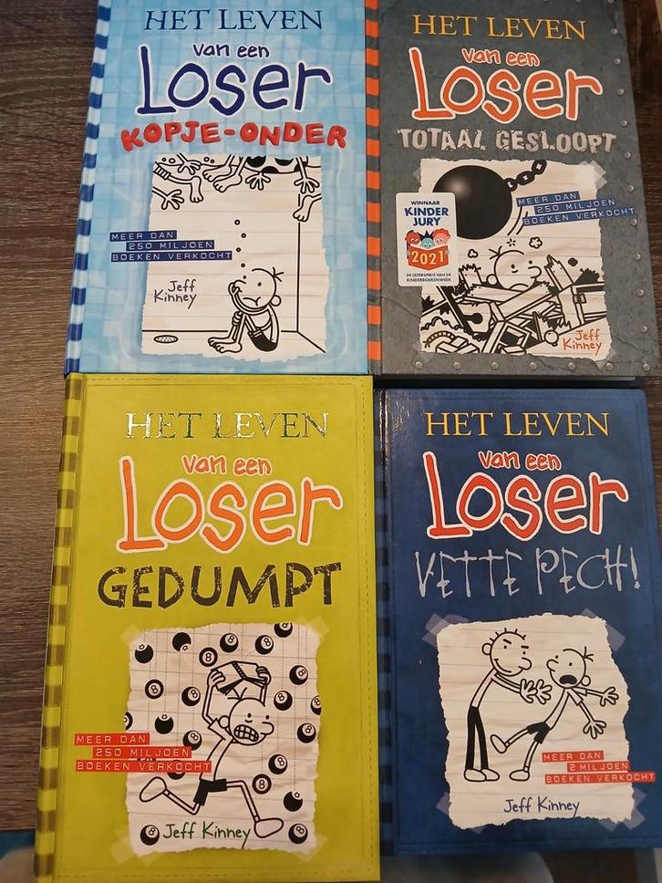 Het Leven van een Loser - 4 Boeken, Boeken, Kinderboeken | Jeugd | onder 10 jaar, Zo goed als nieuw, Fictie algemeen, Ophalen