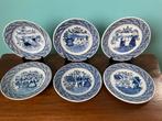6 Delftsblauwe Petrus Regout Wandborden Fantaisie, Antiek en Kunst, Ophalen of Verzenden