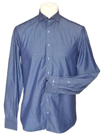 Stenströms overhemd, fitted body, motief, blauw, Mt. 40 / M beschikbaar voor biedingen