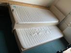 Bed met bedlade 90 bij 200, Ophalen, 90 cm, Eenpersoons, Bruin