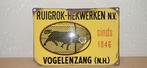 Oud klein emaille bordje ruigrok, Ophalen of Verzenden, Gebruikt, Reclamebord