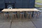 Grote eettafel stamtafel boomstamtafel stamtafel bartafel, Gebruikt, 100 tot 150 cm, Ophalen of Verzenden, Vijf personen of meer
