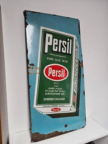Oud emaille Persil reclamebord voor €230,-! beschikbaar voor biedingen