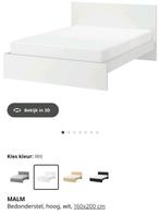 Malm Ikea Wit 2-persoonsbed 160x200 (beschadigd), Ophalen, Gebruikt, Wit, Tweepersoons