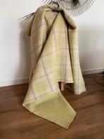 Prachtige lichtgroen geblokte wollen deken, Ophalen of Verzenden, Zo goed als nieuw