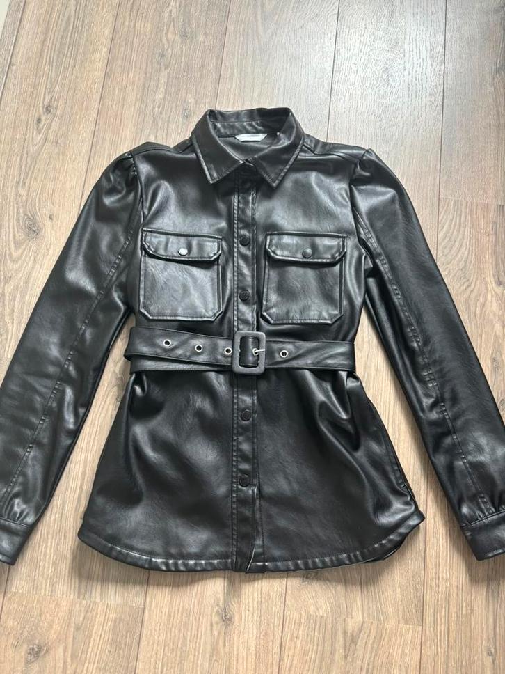 Leren jas Melting Stockholm maat s, Kleding | Dames, Jassen | Zomer, Zo goed als nieuw, Zwart, Ophalen