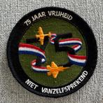 Patch RNLAF 75 jaar vrijheid F-35, Verzamelen, Embleem of Badge, Nederland, Luchtmacht, Ophalen of Verzenden