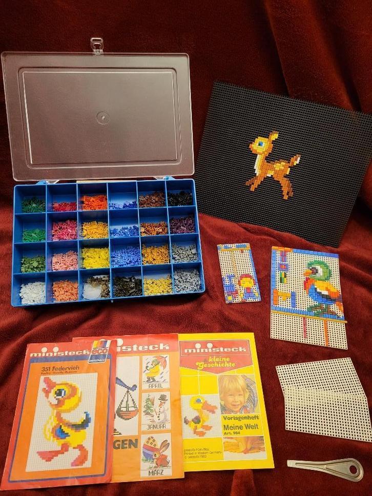 Complete Ministeck Set – Grote grondplaat, veel extra’s, Hobby en Vrije tijd, Ministeck, Zo goed als nieuw, Box-set, Ophalen of Verzenden