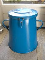 blauw emaille vetpot/reuzelpot 35x37cm, Antiek en Kunst, Ophalen of Verzenden