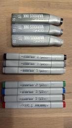 Set van 7 Copic Markers + 3 navullingen, Ophalen of Verzenden, Nieuw, Potlood of Stift