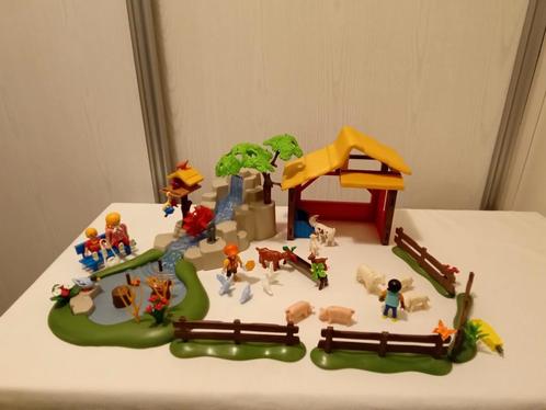 Playmobil 4851 kinderboerderij met waterval compleet met boe, Kinderen en Baby's, Speelgoed | Playmobil, Zo goed als nieuw, Complete set