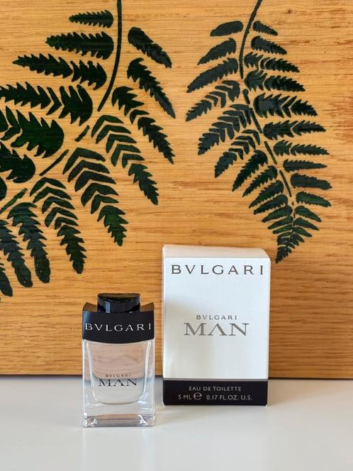 Parfmumminiatuur Bvlgari MAN - 5 ml, Verzamelen, Parfumverzamelingen, Zo goed als nieuw, Miniatuur, Gevuld, Ophalen of Verzenden