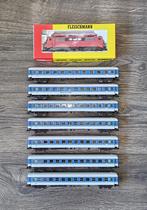 Fleischmann interregio 7-delig met DB 111, Hobby en Vrije tijd, Modeltreinen | H0, Ophalen, Gelijkstroom, Fleischmann, Wagon