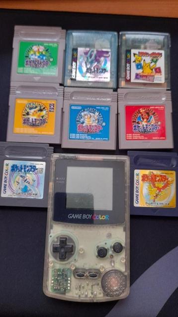 Nintendo Game Boy Color met 8 Pokémon Games Getest & Werkend beschikbaar voor biedingen