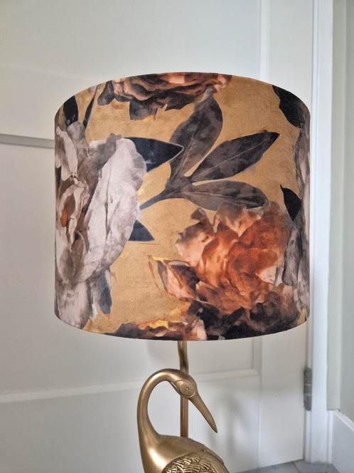 Nieuwe velours ronde lampenkap, botanical hotelchique, Huis en Inrichting, Lampen | Lampenkappen, Nieuw, Minder dan 25 cm, Rond