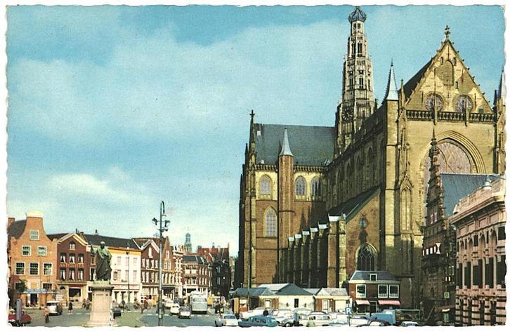 910579 Haarlem 1966 .gelopen met zegel Deltawerken, Verzamelen, Ansichtkaarten | Nederland, Gelopen, Noord-Holland, 1960 tot 1980