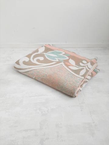 Vintage jaren 60 deken, wollen deken in pastelkleuren beschikbaar voor biedingen