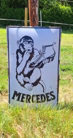 Zeldzaam en antiek emaille bord Mercedes Shoes...top bord!, Reclamebord, Gebruikt, ., Ophalen of Verzenden