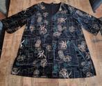 Zwart kleur fluwelen tuniek jurk van Ulla Popken, Ulla Popken, Ophalen of Verzenden, Gedragen, Maat 46/48 (XL) of groter