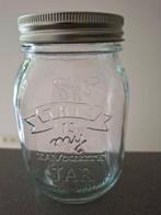 Mooie glazen pot met draaideksel, Ophalen of Verzenden, Zo goed als nieuw, Glas, Pot, Bus of Blik