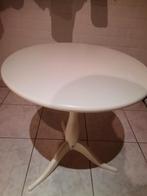 bijzettafel, Huis en Inrichting, Tafels | Bijzettafels, Wit, Rond, 55 tot 75 cm, Zo goed als nieuw
