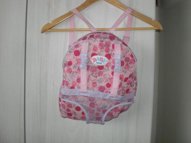 baby born verzorgingstas+acc is tevens buikdrager excl pop, Kinderen en Baby's, Speelgoed | Poppen, Zo goed als nieuw, Babypop