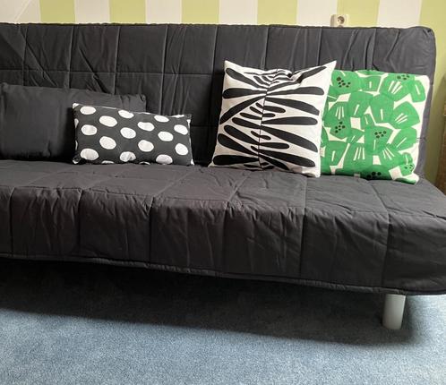 Slaapbank, Huis en Inrichting, Slaapkamer | Slaapbanken, Gebruikt, 140 cm, 200 cm, Tweepersoons, Grijs, Blauw, Ophalen