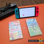 Nintendo Switch OLED - Geen Dock + 2 Games - Free Shipping, Zo goed als nieuw
