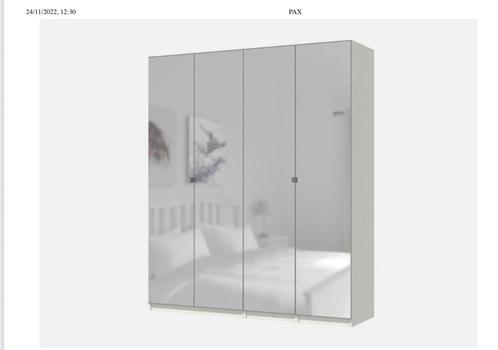 4x spiegeldeur ikea Vikedal 50x229, Huis en Inrichting, Kasten | Kledingkasten, Zo goed als nieuw, 200 cm of meer, Ophalen