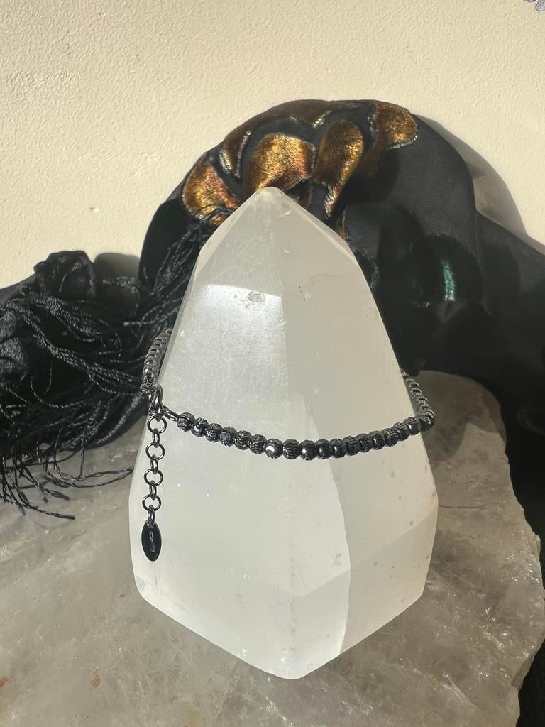 Sterling zilver 925 black rhodium topkado uniek, Ophalen of Verzenden, Nieuw, Zilver