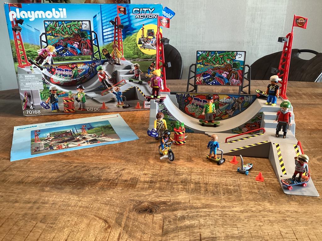 Playmobil skatebaan met doos, Ophalen