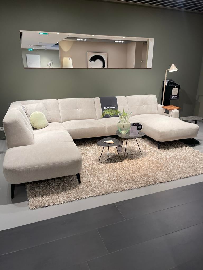 Ruime Montèl Target Hoekbank - Showroommodel, Hoekbank, 300 cm of meer, Ophalen of Verzenden, Zo goed als nieuw