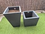 2 antraciet kleurige plantenbakken, Ophalen, Zo goed als nieuw, Kunststof