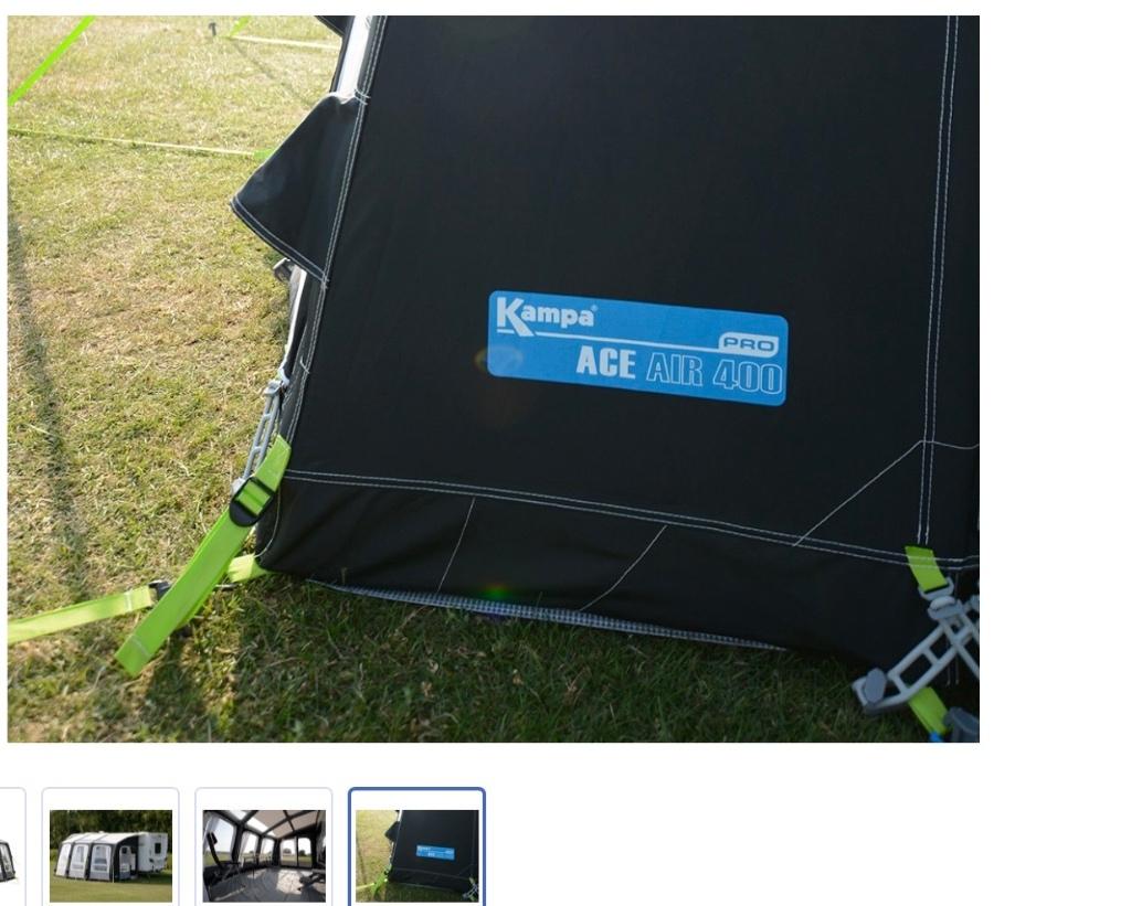 Kampa air pro 400 L,opblaasbare voortent, Ophalen, Gebruikt, Ten Cate All Season 200g/m2, Kampa Dometic