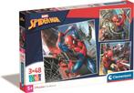 Spiderman 3 in 1 Puzzel - 3 x 48 st - Clementoni Legpuzzel, Ophalen of Verzenden, Meer dan 50 stukjes, Nieuw, 4 tot 6 jaar