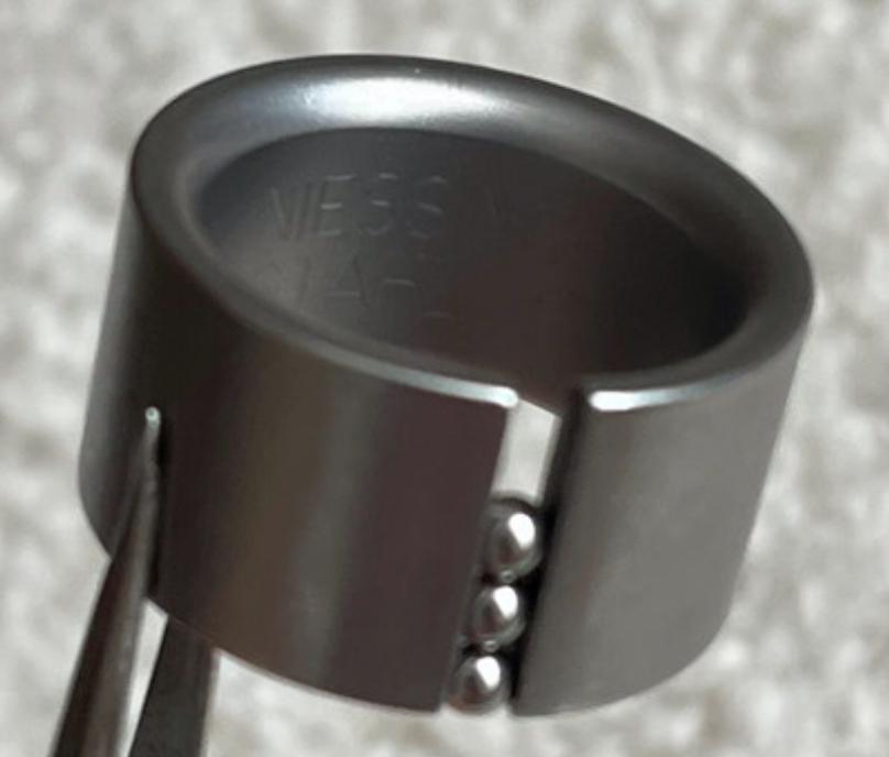 Niessing Abacus ring disign ring, Gebruikt, Ophalen of Verzenden, Dame of Heer, Grijs