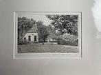 Wim van der Meij - ets van oude boerderij 1990, Antiek en Kunst, Ophalen of Verzenden
