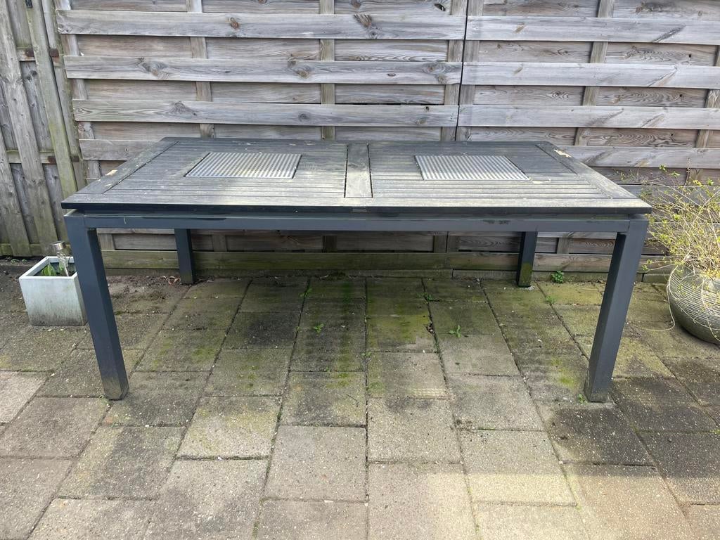 Hartman buitentafel eettafel, Ophalen, Gebruikt, Rechthoekig, Hout