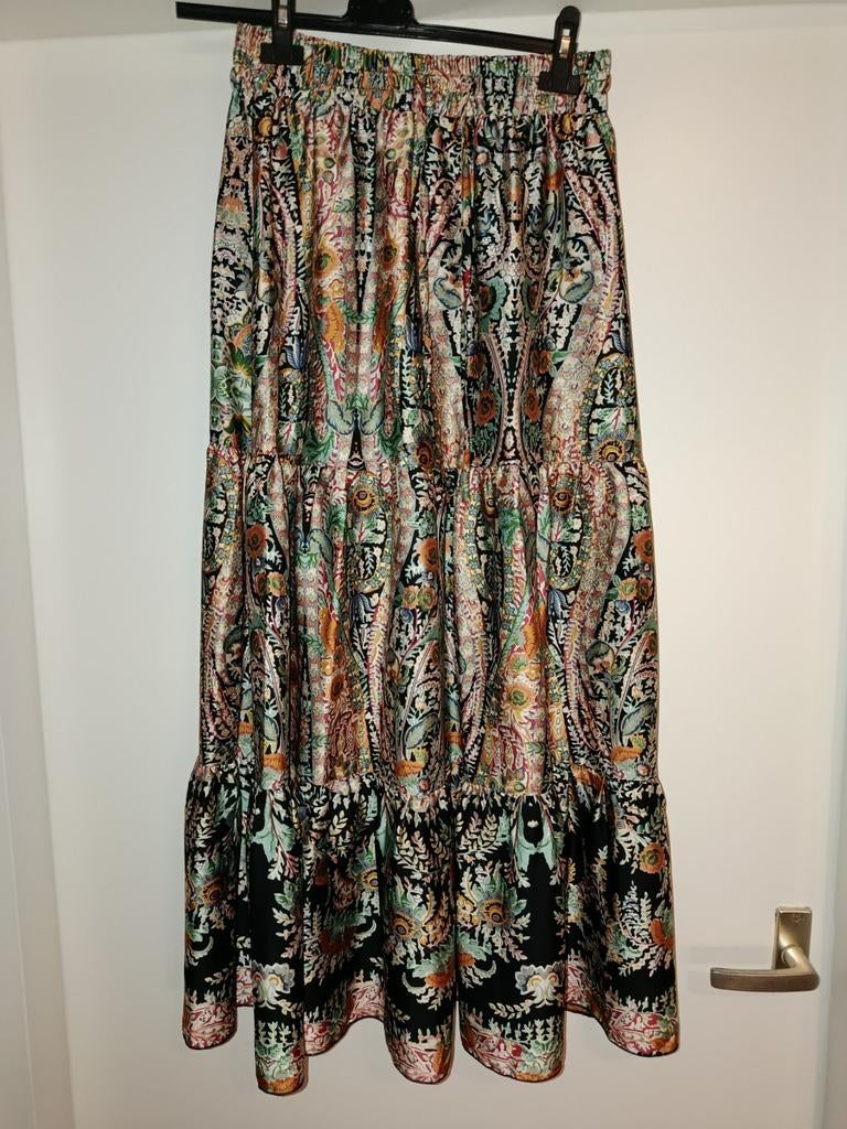 Prachtige maxi rok mt s zgan, Kleding | Dames, Rokken, Ophalen of Verzenden, Zo goed als nieuw, Maat 38/40 (M), Onder de knie