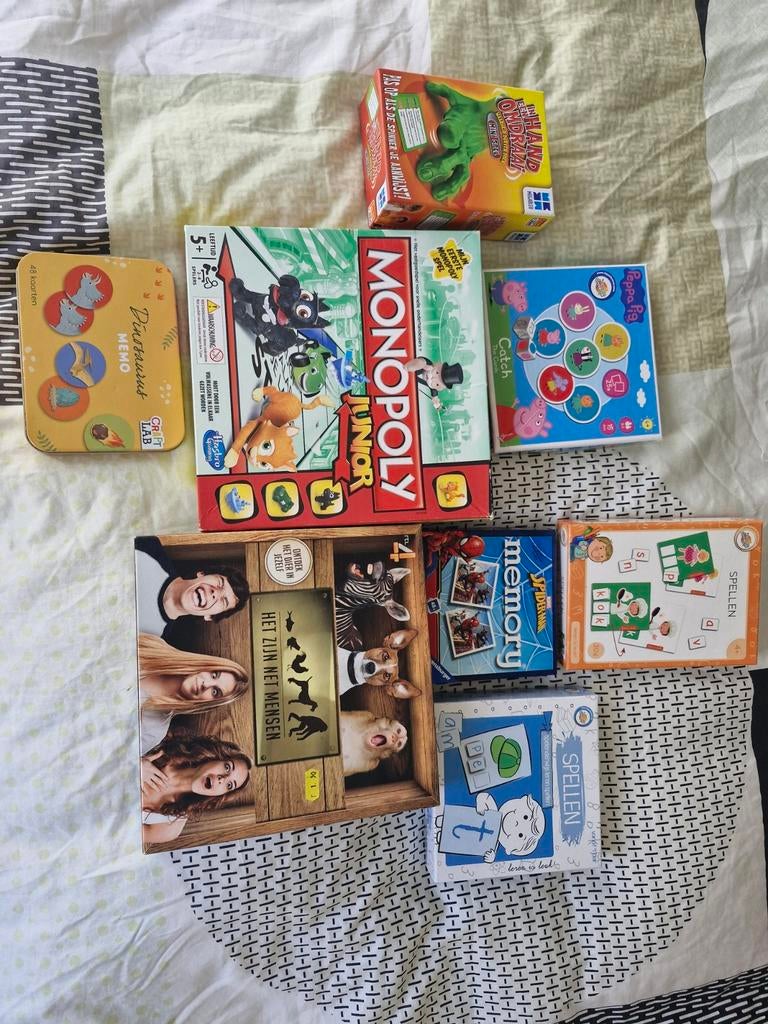 Diverse spellen: Monopoly Junior, Peppa Pig, Memory & meer, Hobby en Vrije tijd, Gezelschapsspellen | Bordspellen, Vijf spelers of meer