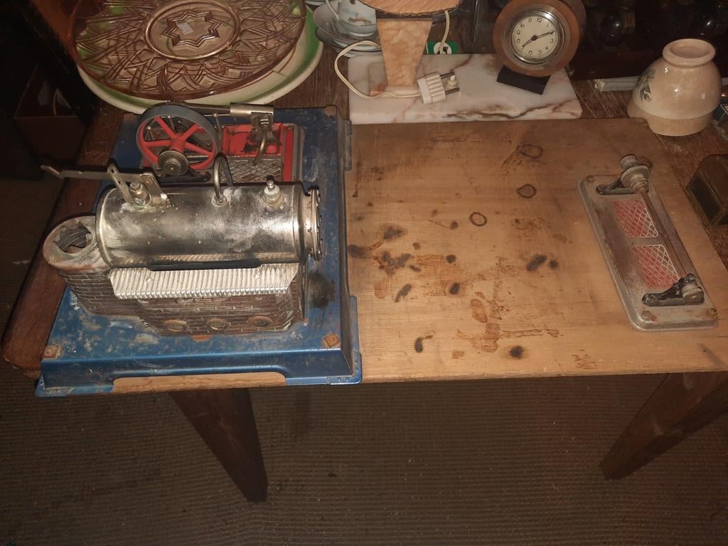 Antieke Stoommachine met Accessoire - Gebruikt, Ophalen of Verzenden, Gebruikt, Groter dan 1:32