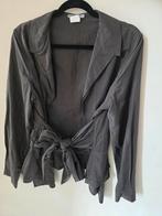 Sarah Pacini Grijze Wikkeltop Katoen Zijde Mix Maat L, Sarah Pacini, Maat 42/44 (L), Ophalen of Verzenden, Grijs