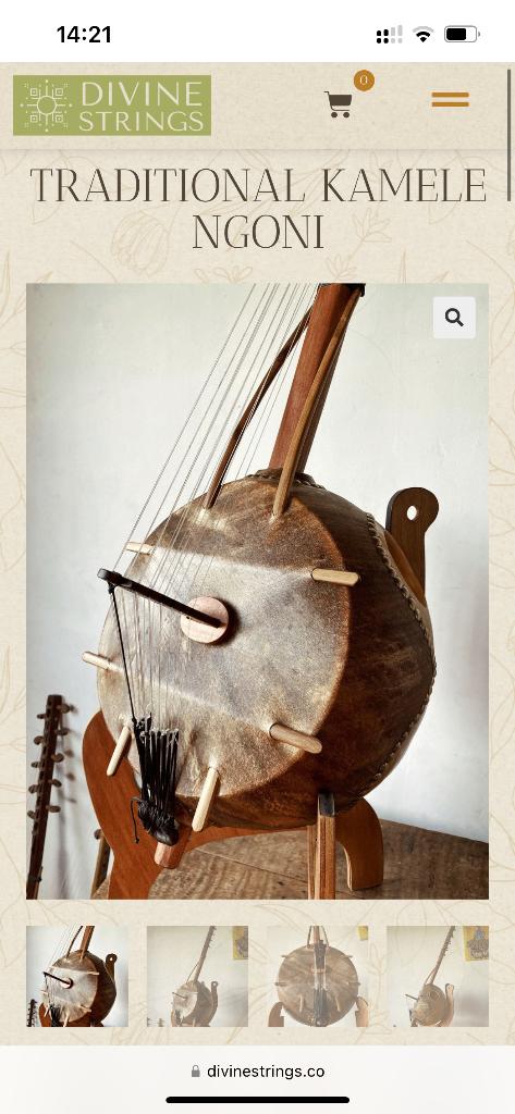 Kamele N’goni (Afrikaanse harp) 12 snaren – Divine Strings, Ophalen of Verzenden, Zo goed als nieuw