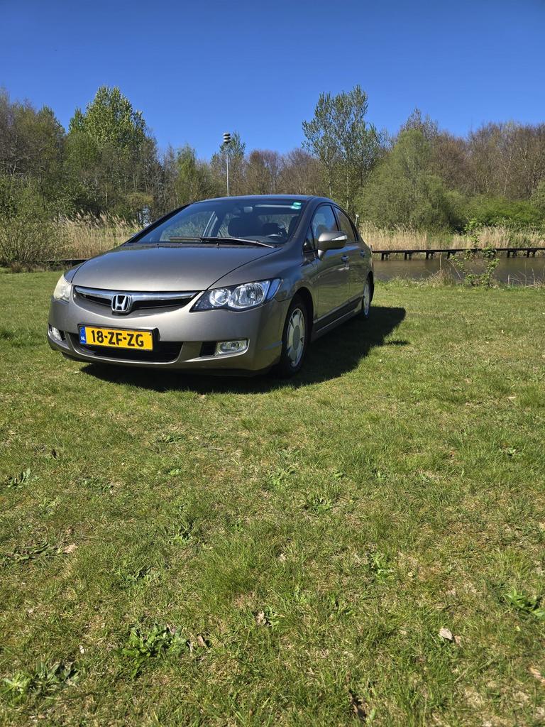 Honda Civic 1.3 Vtec Hybrid 4DR C-tr. 2008 Grijs, Origineel Nederlands, Bedrijf, Hybride Elektrisch/Benzine, 22 km/l