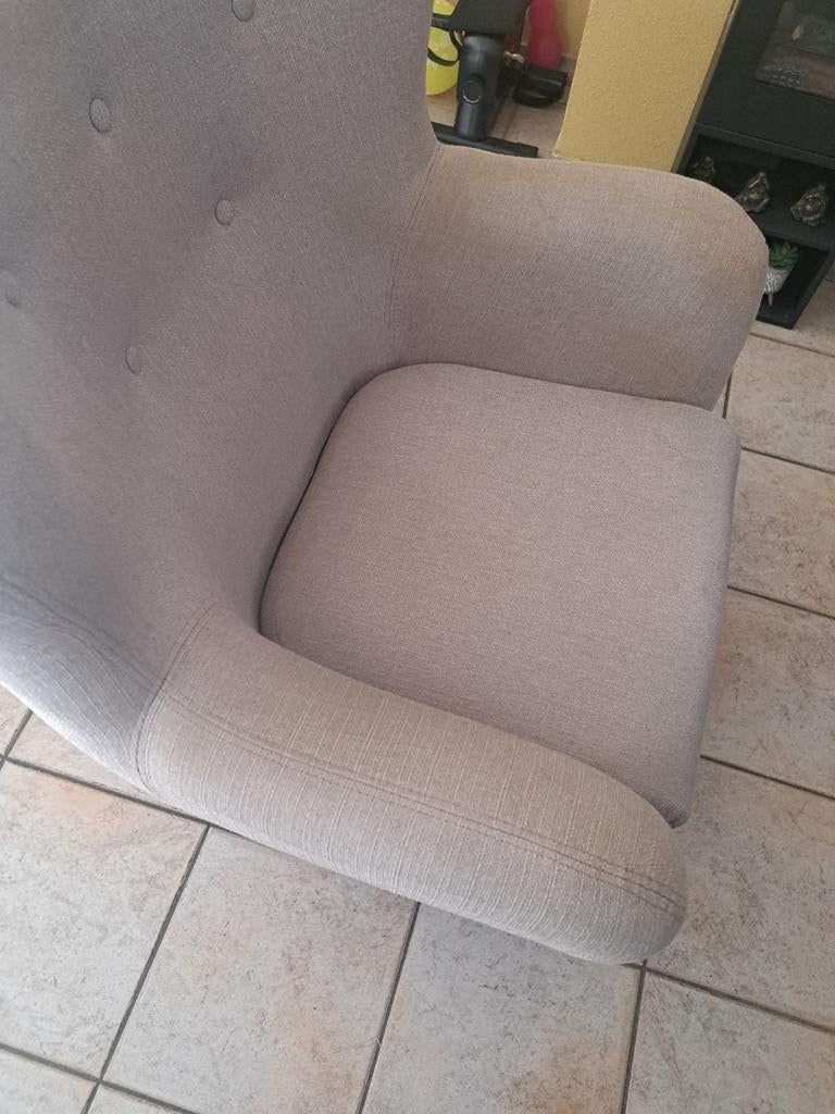 Comfortabele grijze fauteuil . In mooie staat., Ophalen, Modern, Comfortabel, Gebruikt, 75 tot 100 cm