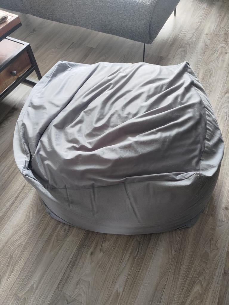 MUJI zitzak met wasbare hoes, Ophalen, Gebruikt, Grijs, Zitzak